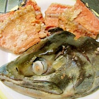 鮭のあらのまーす煮